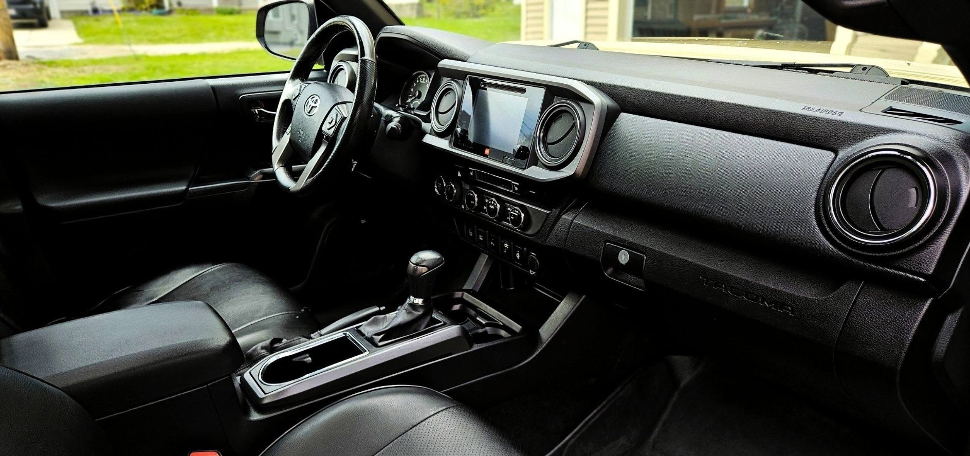 Toyota Tacoma interior dash and console detailed