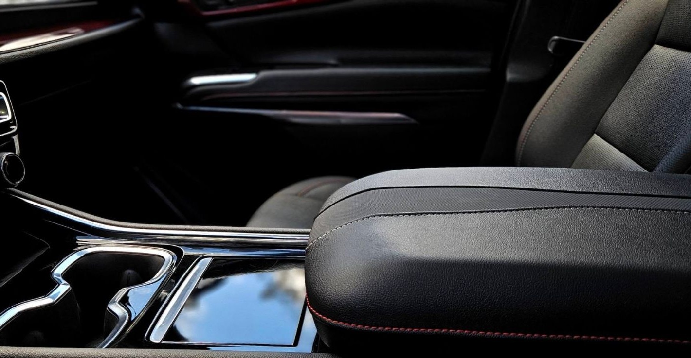 Ram Rebel center console and armrest detail